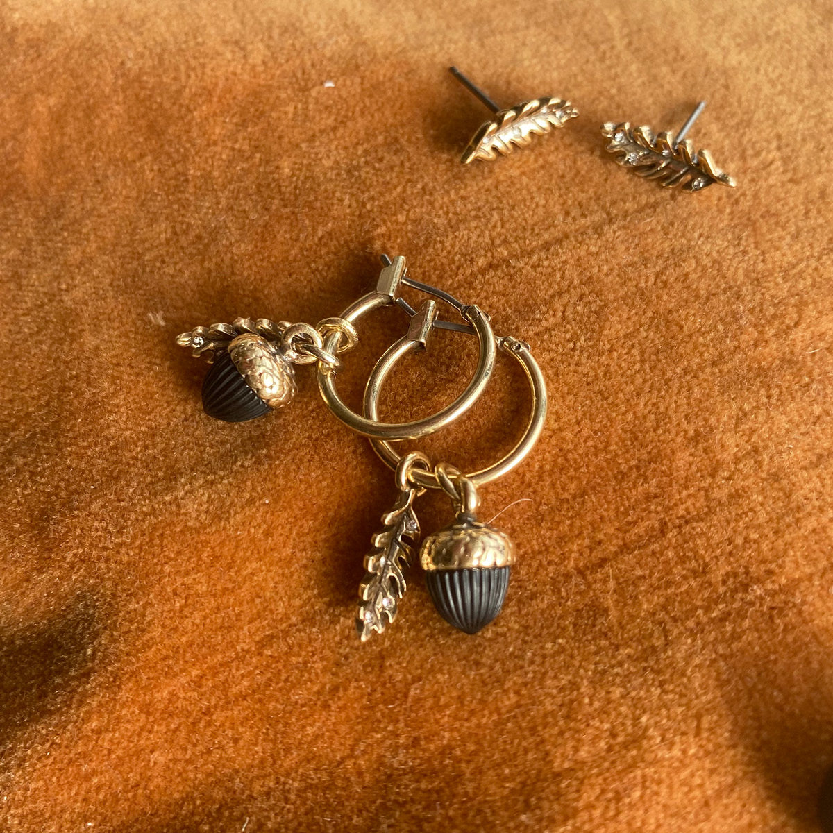 Acorn & Oak Leaf Earrings by A&C Oslo