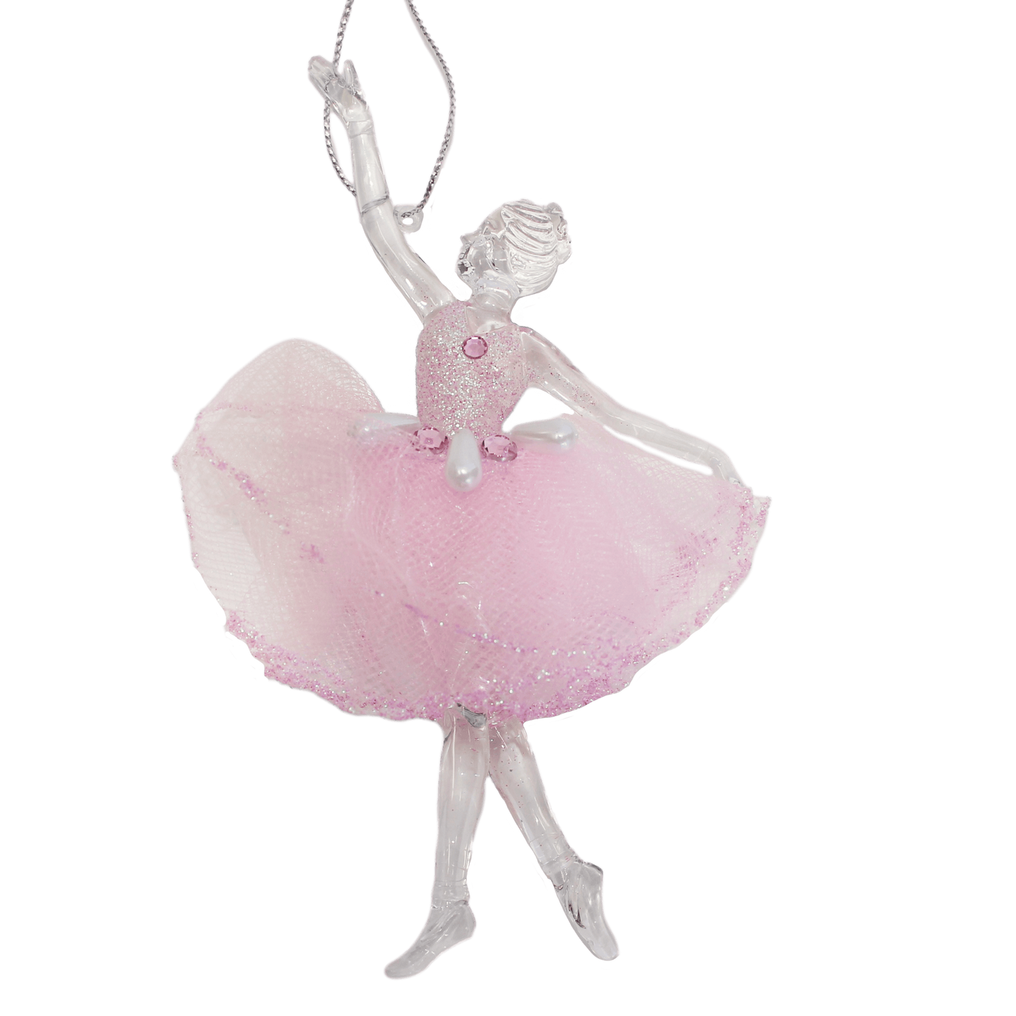 Blllerina with Pink Tulle Dress decoration 1 arm raised