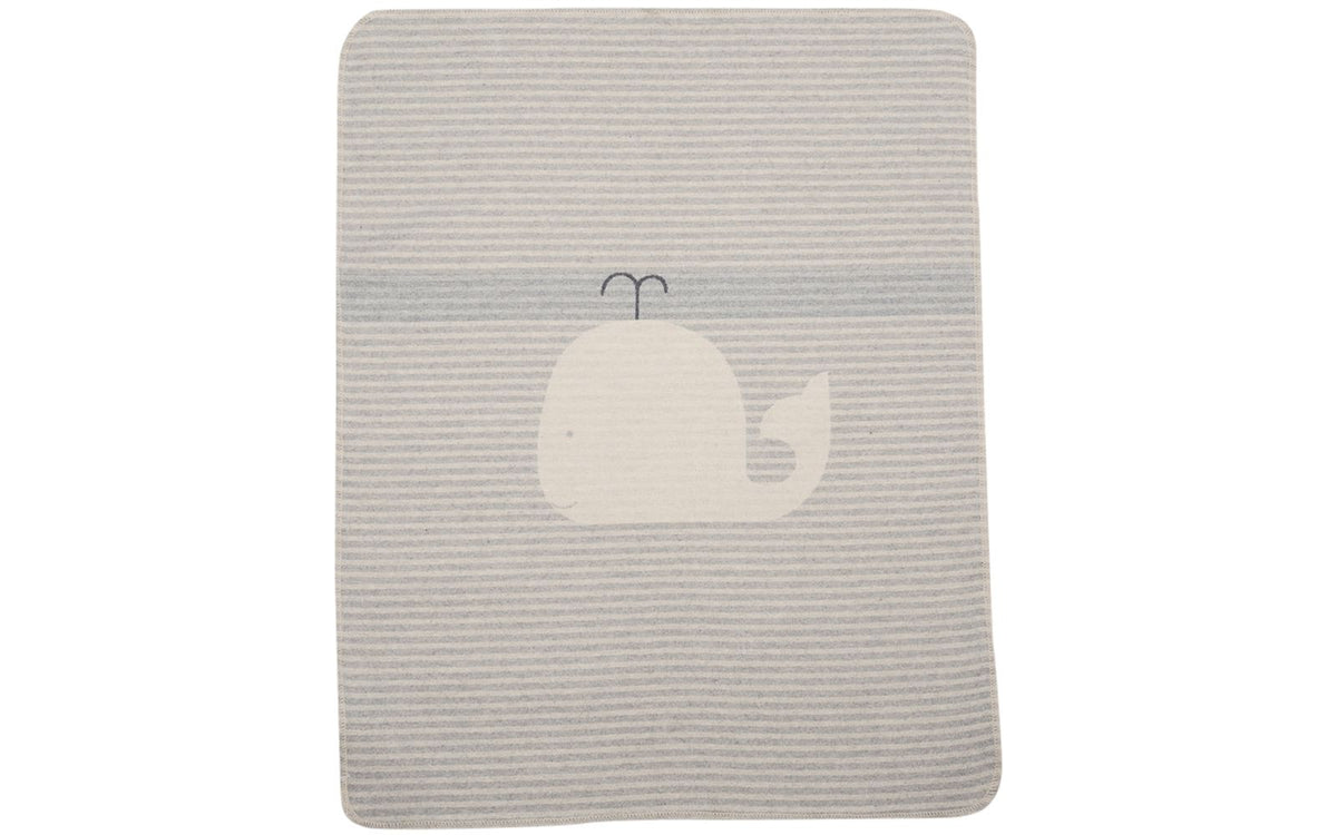 David Fussenegger Baby Blanket Whale/Stripes