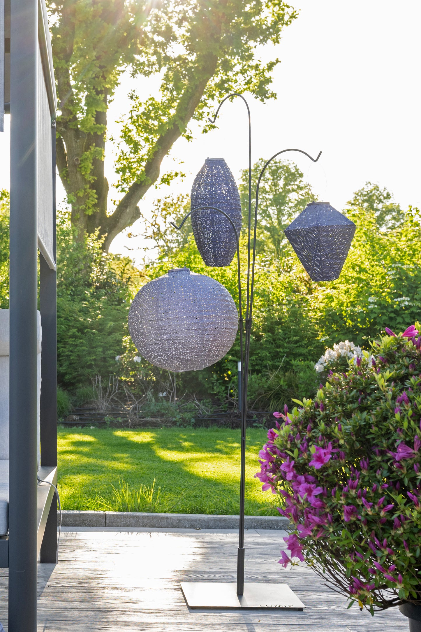 Lumiz Lantern Round 40cm Mauve Purple Verso