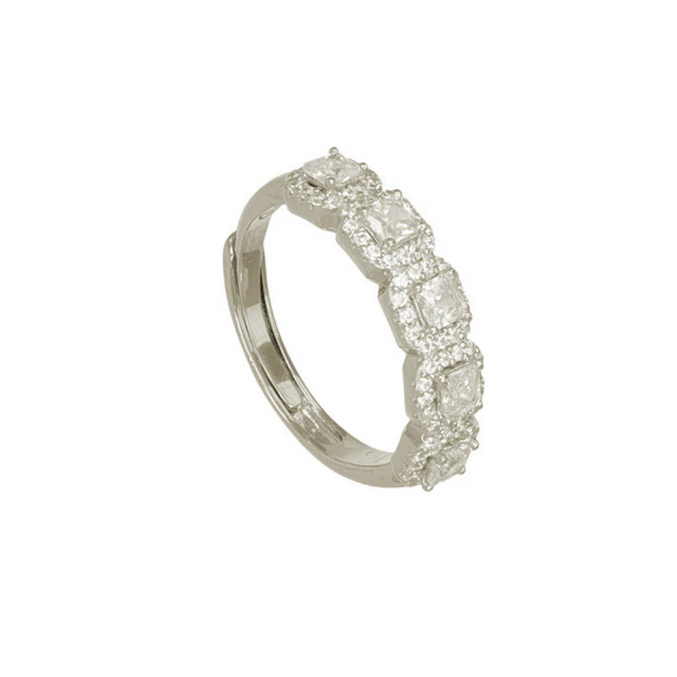 Simply Italian Five Stone Square Band Ring