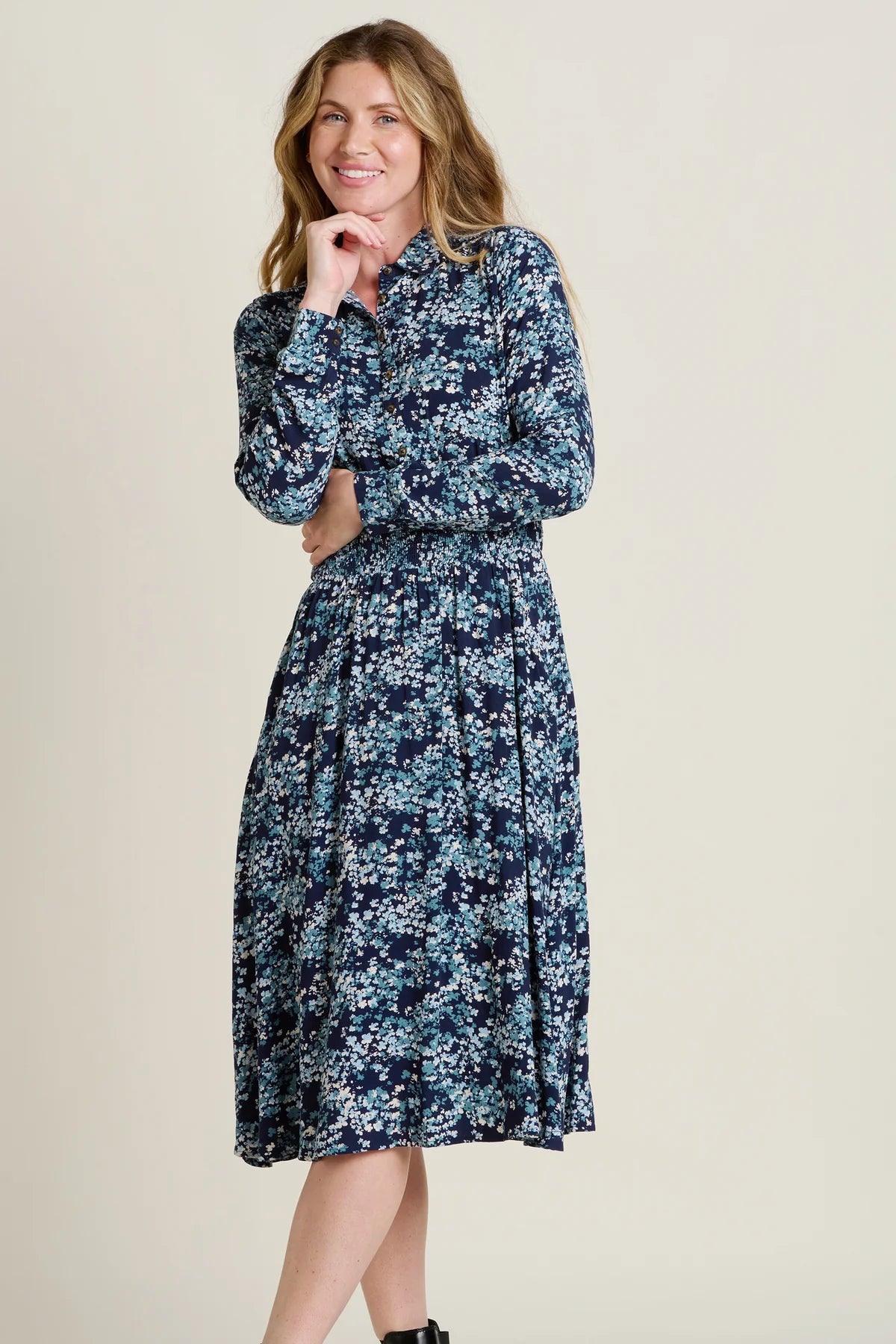 Brakeburn Jasmine Midi Shirt Dress