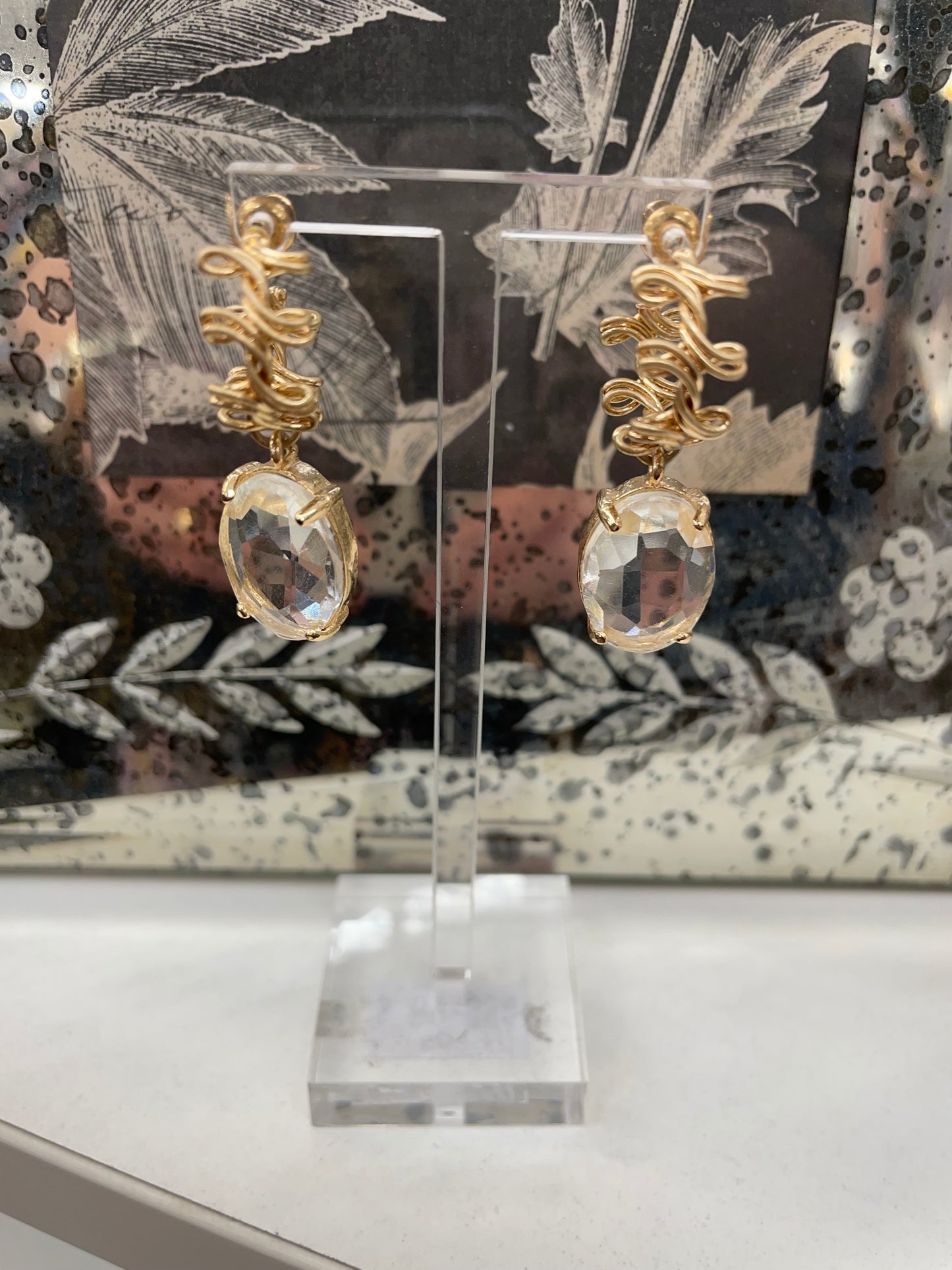 Gold and Crystal Drop by Four Corners