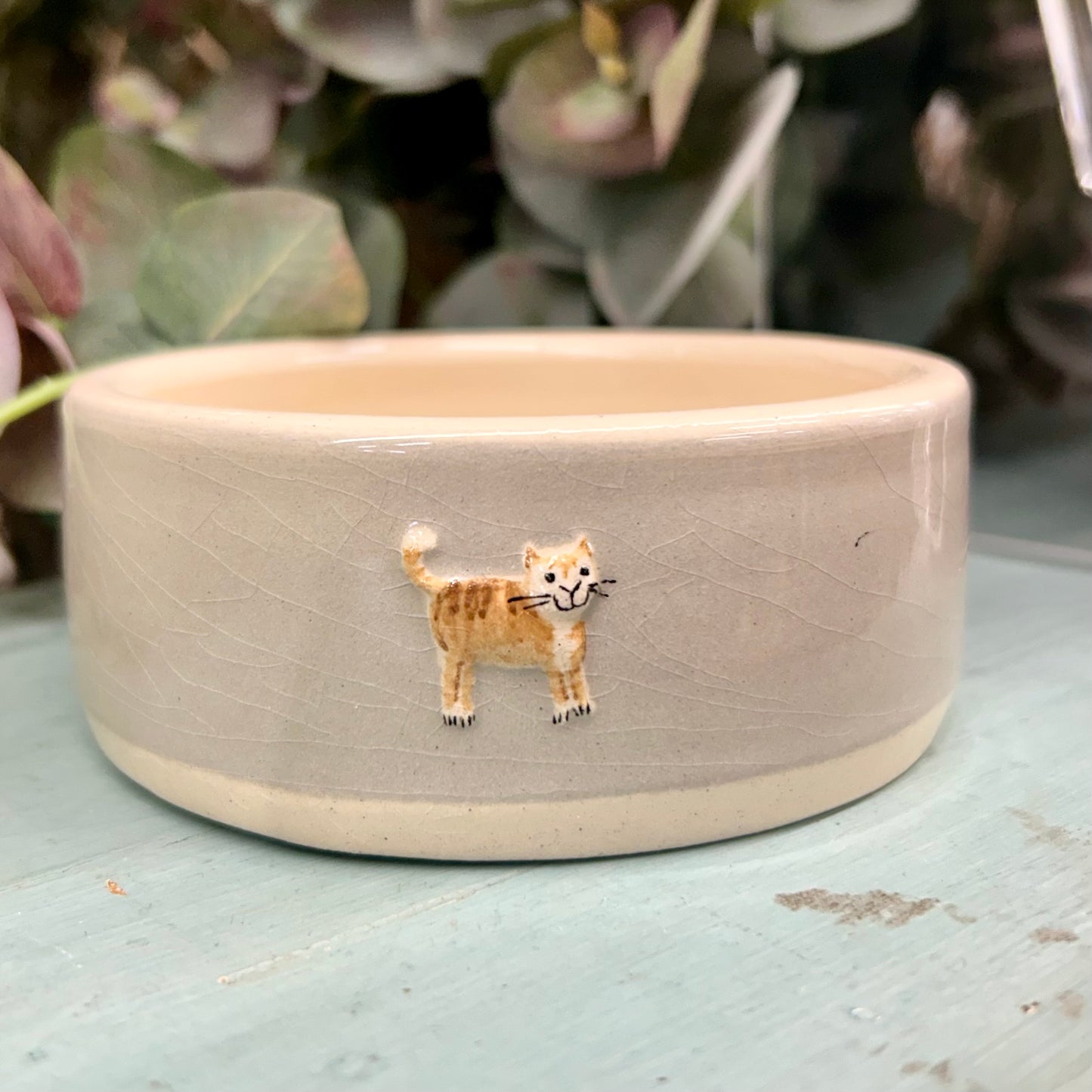 Hogben Cat Bowl Small - Grey Ginger Kitten