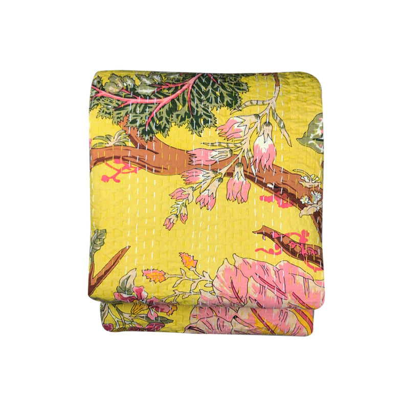 Cotton Bed Cover Kowhai by Four Corners