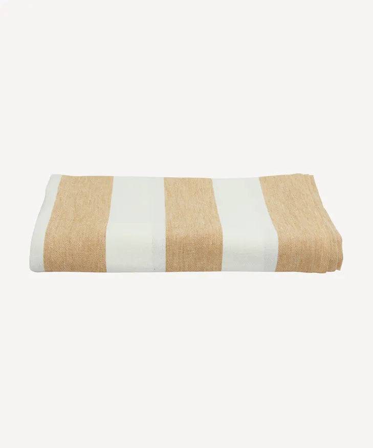 Striped Tablecloth Rust