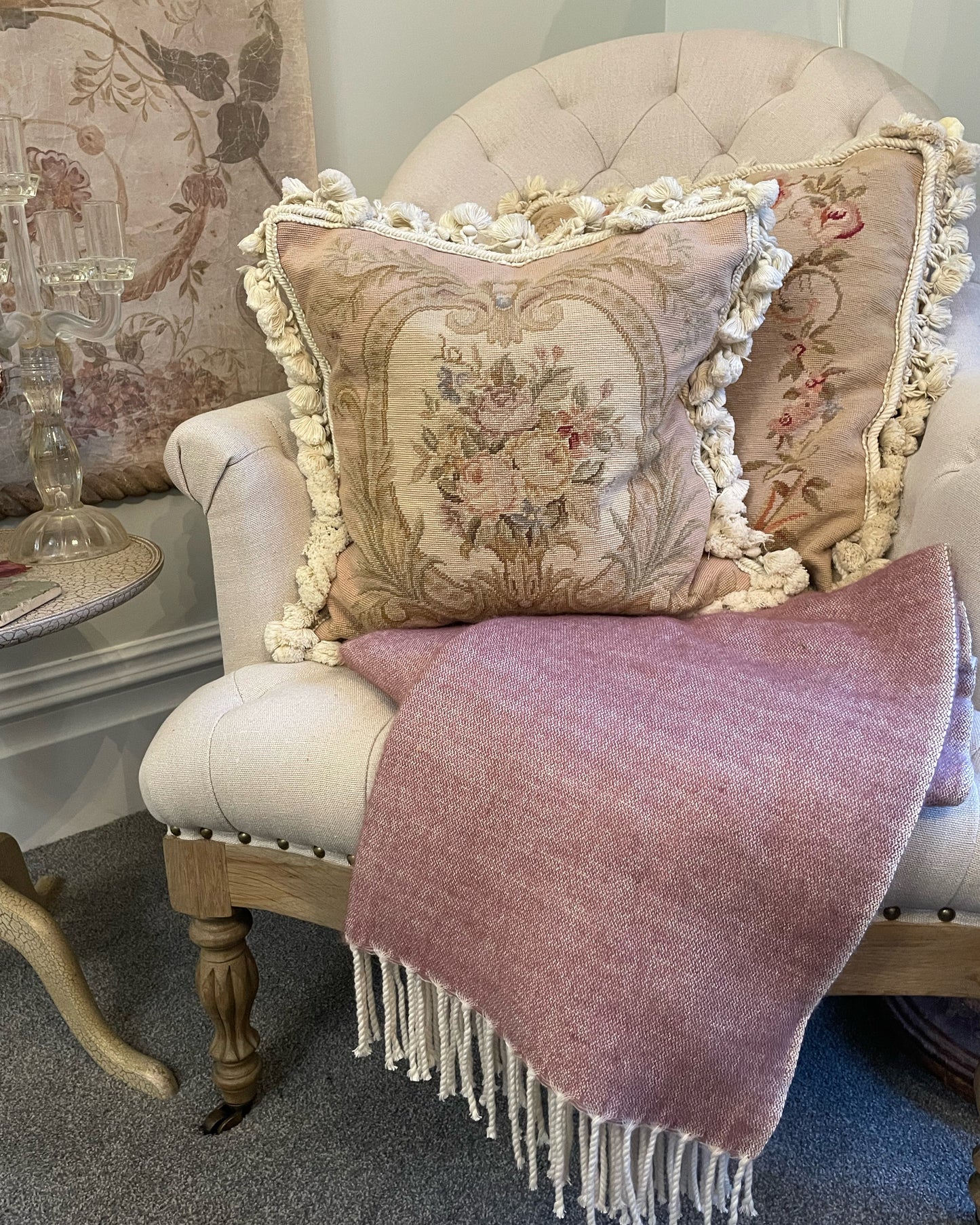 Salisbury & Mirfin Throw - Plum Pink Throw