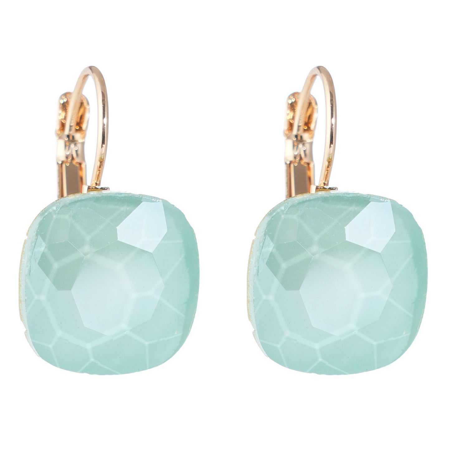 Square Earrings Green