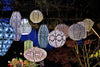 Lumiz solar lanterns lit up at dusk, available at Villarosa Maison NZ