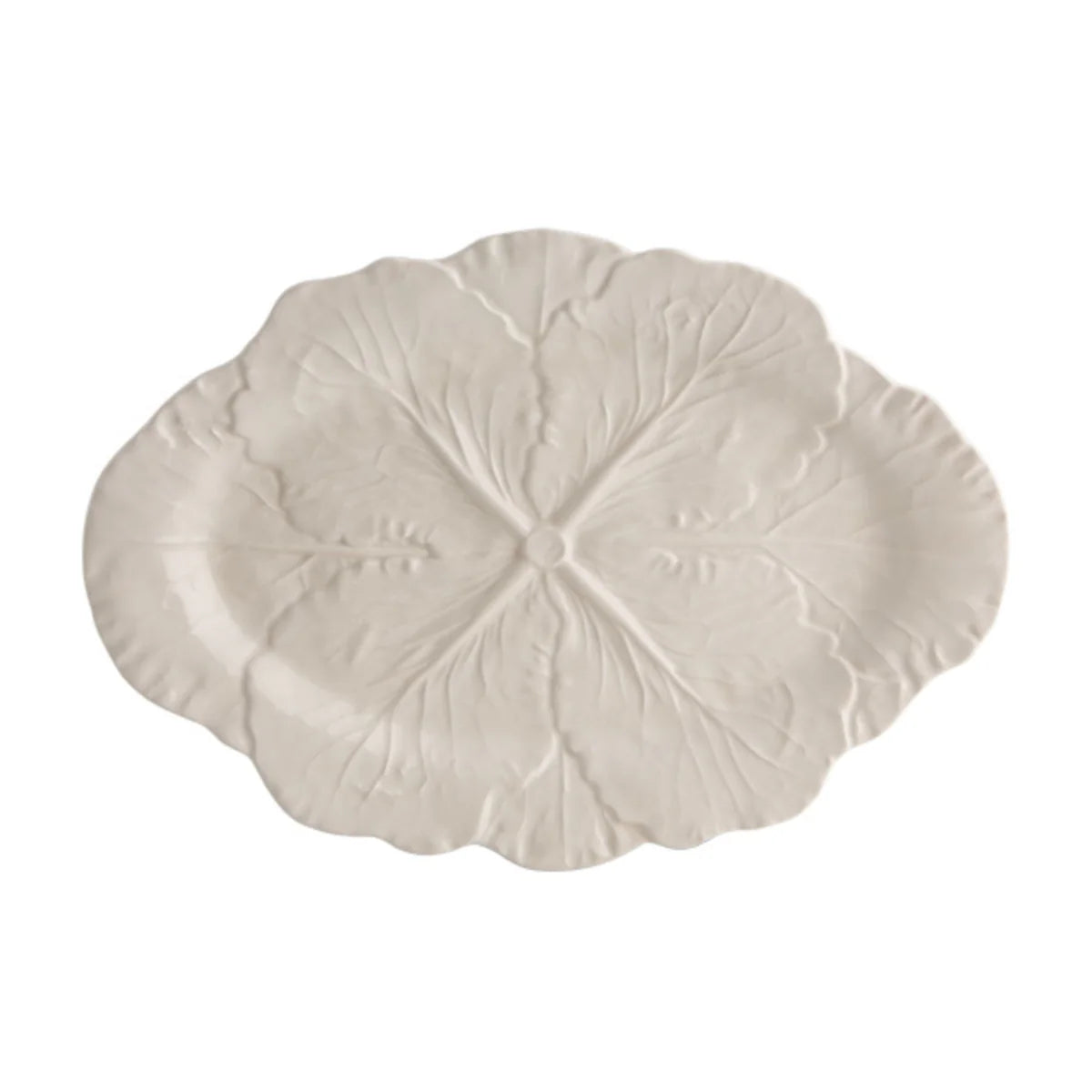 Cabbage Oval Platter 43cm Beige