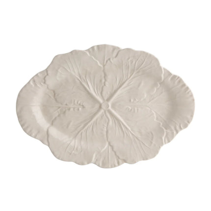 Cabbage Oval Platter 43cm Beige