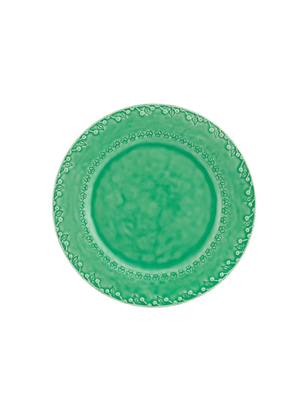 Bordallo Pinheiro Flora Dinner Plate Green - Flora range dinner plate made in Portugal, available in NZ
