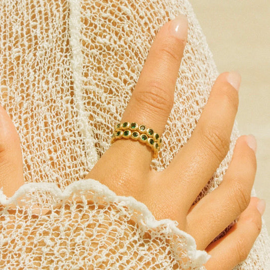 Amelia Green Ring by Agapée