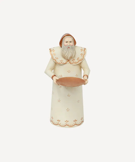 Santa with Candle Plate Copper by French Country Collections