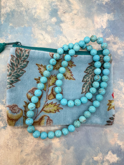 Ziro Valley Turquoise Bead Necklace - Long