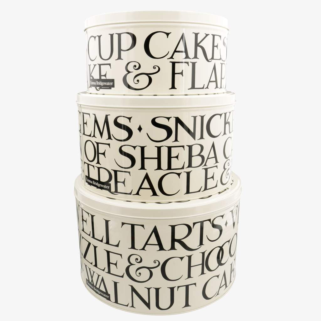 Black Toast Set of 3 Round Cake Tins - Emma Bridgewater