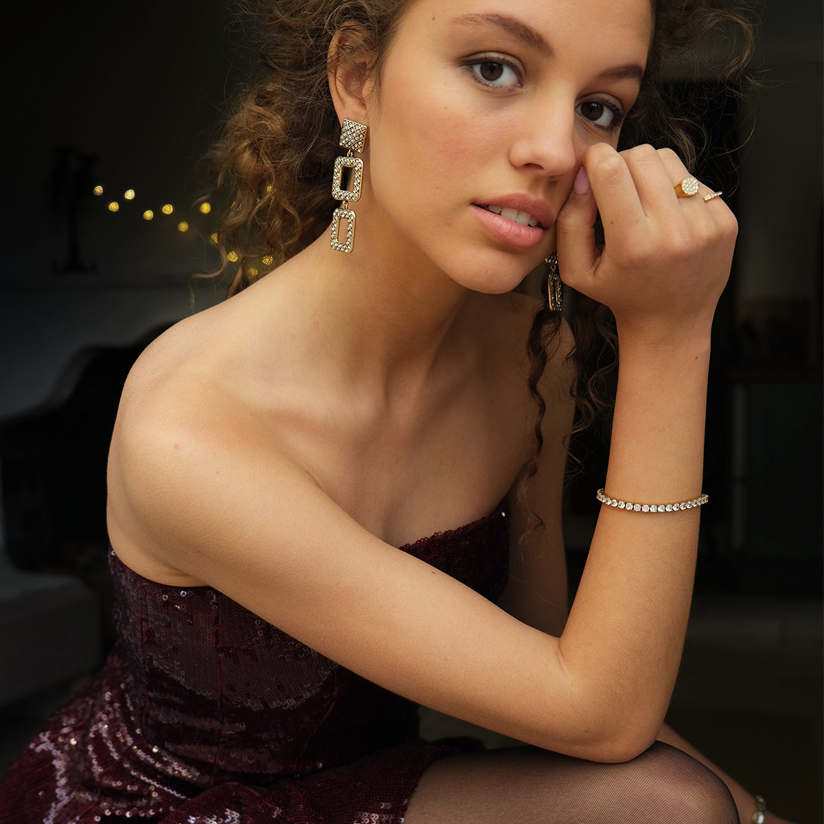 Square Statement Earrings by A&C Oslo