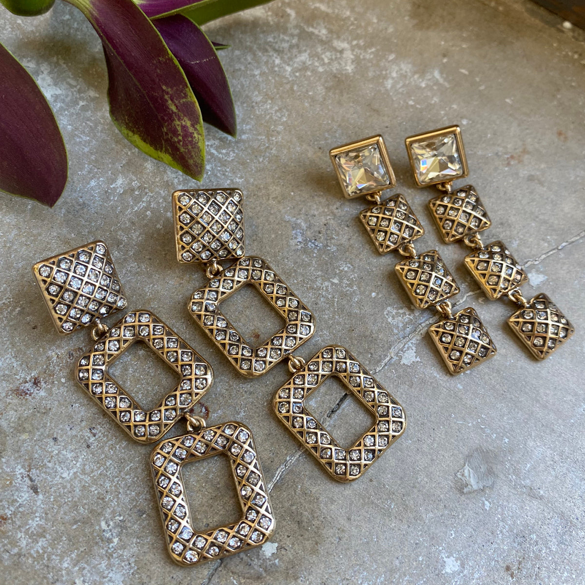 Square Statement Earrings by A&C Oslo