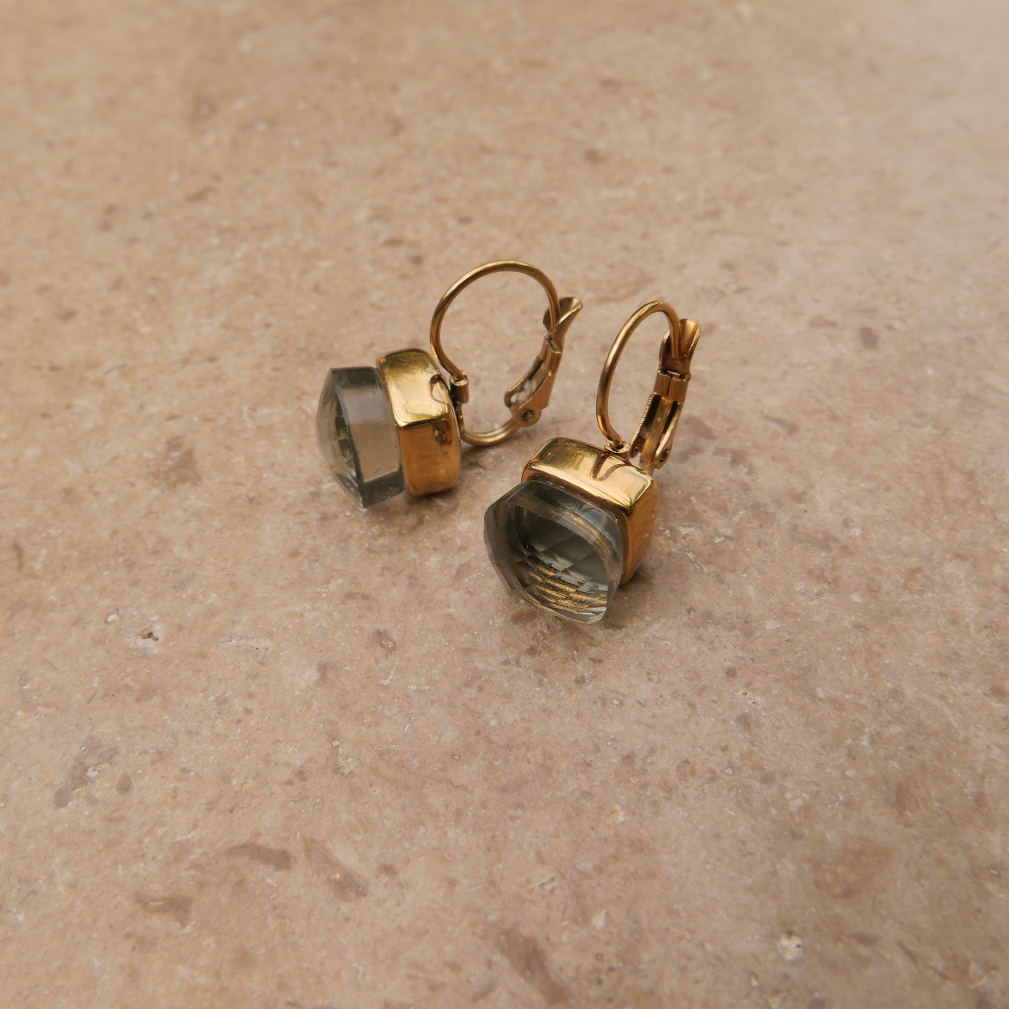 Carbonado Glass Earrings 10.2mm by A&C Oslo