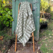 BLISS Throw by Linens & More-Olive/Winter White Check