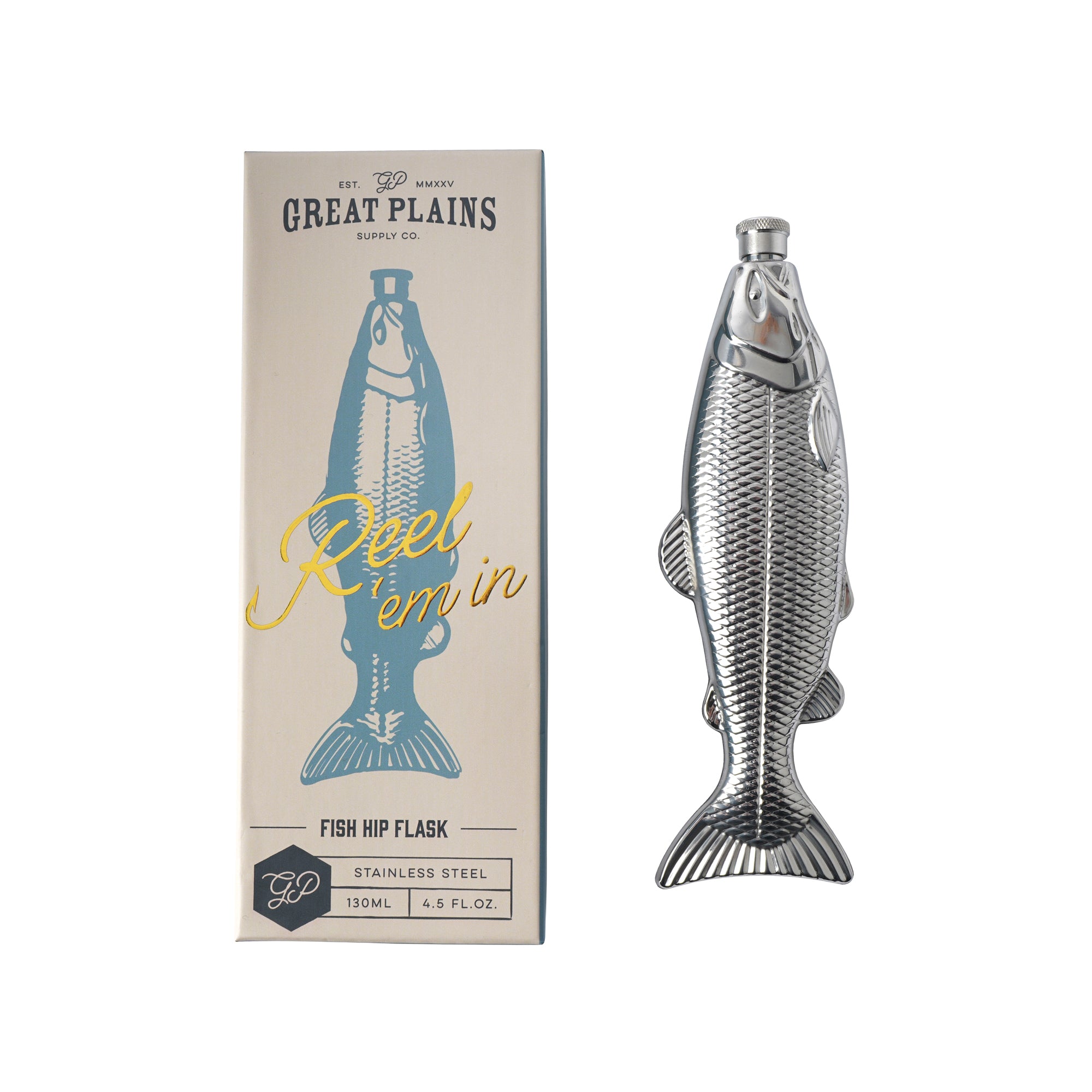 Fish Hip Flask-Great Plains