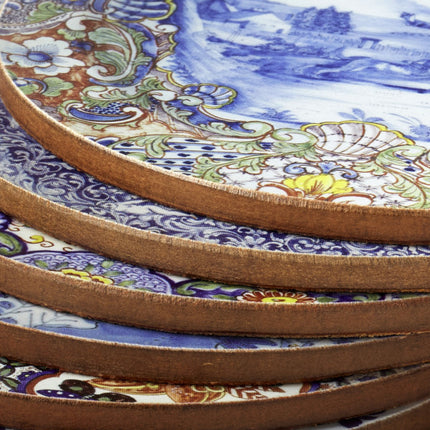 Coaster Set of 6 Ruks Museum Blues