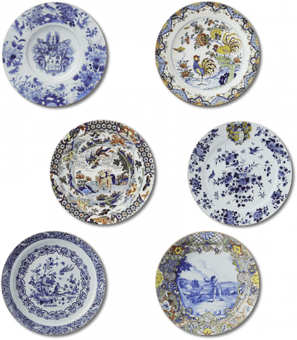 Coaster Set of 6 Ruks Museum Blues