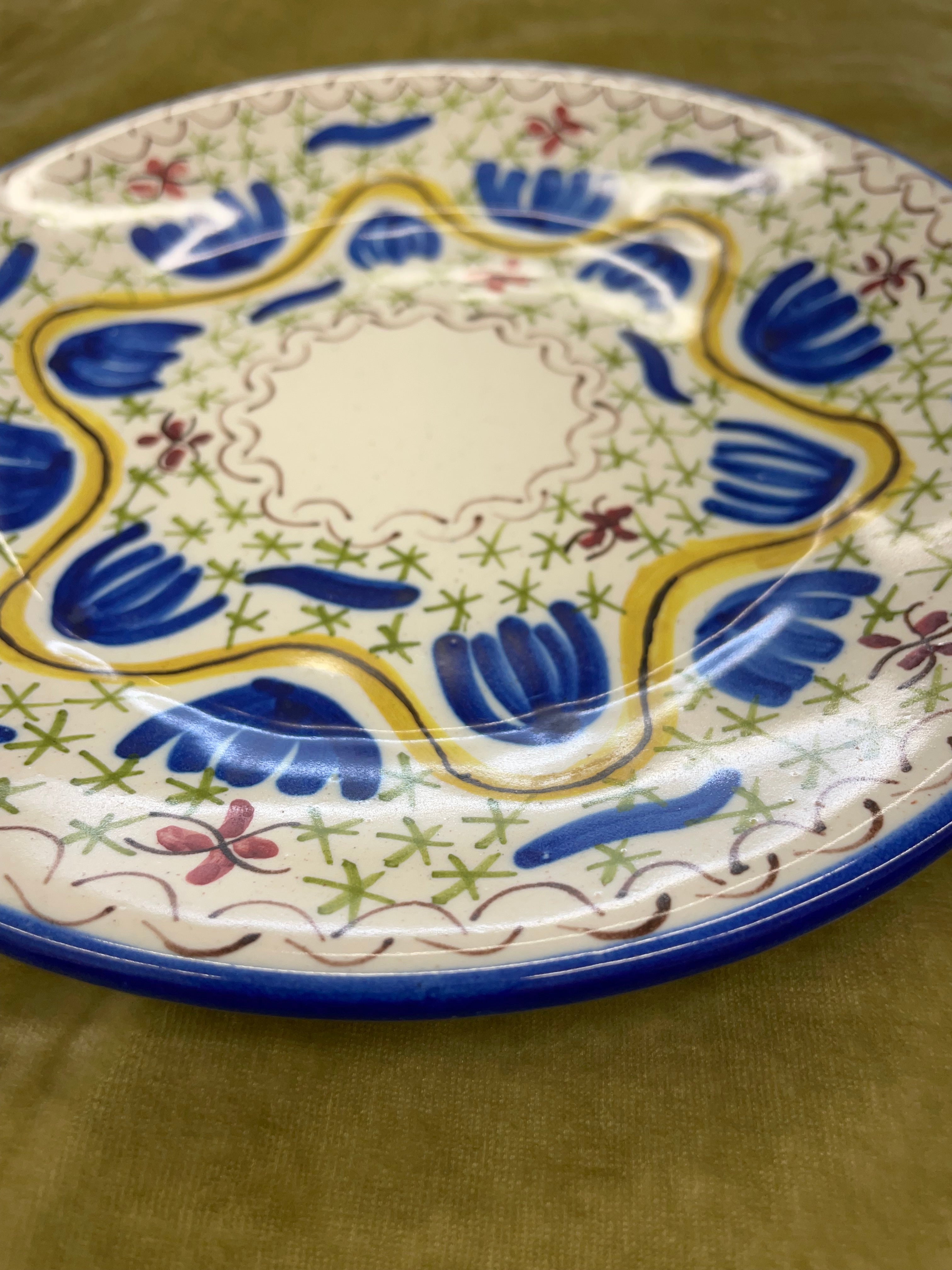 Vintage Handpainted Spanish Figa's Plate