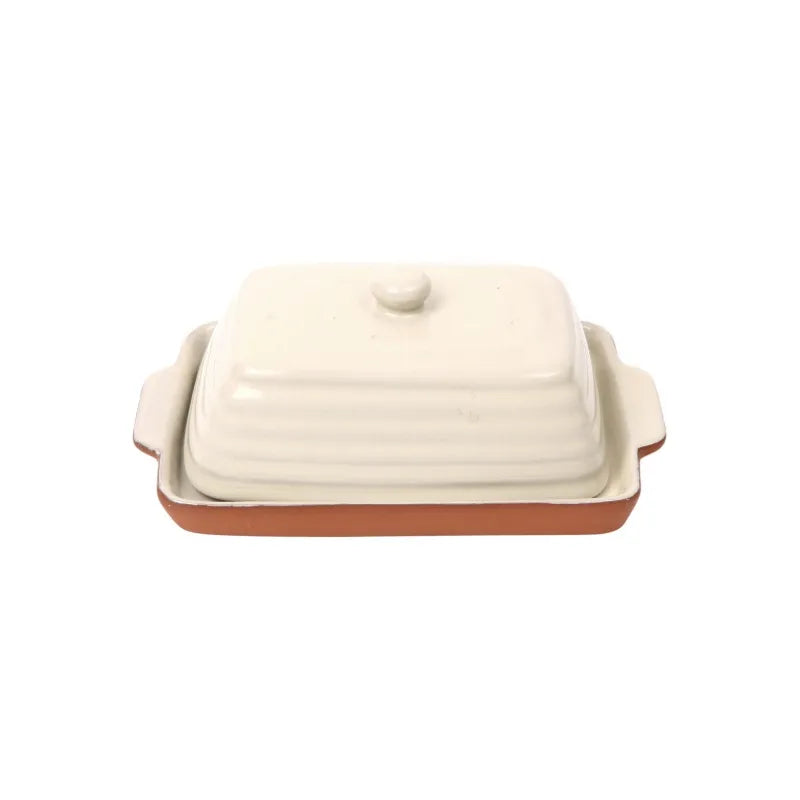 Porto Glazed Terracotta Butter Dish