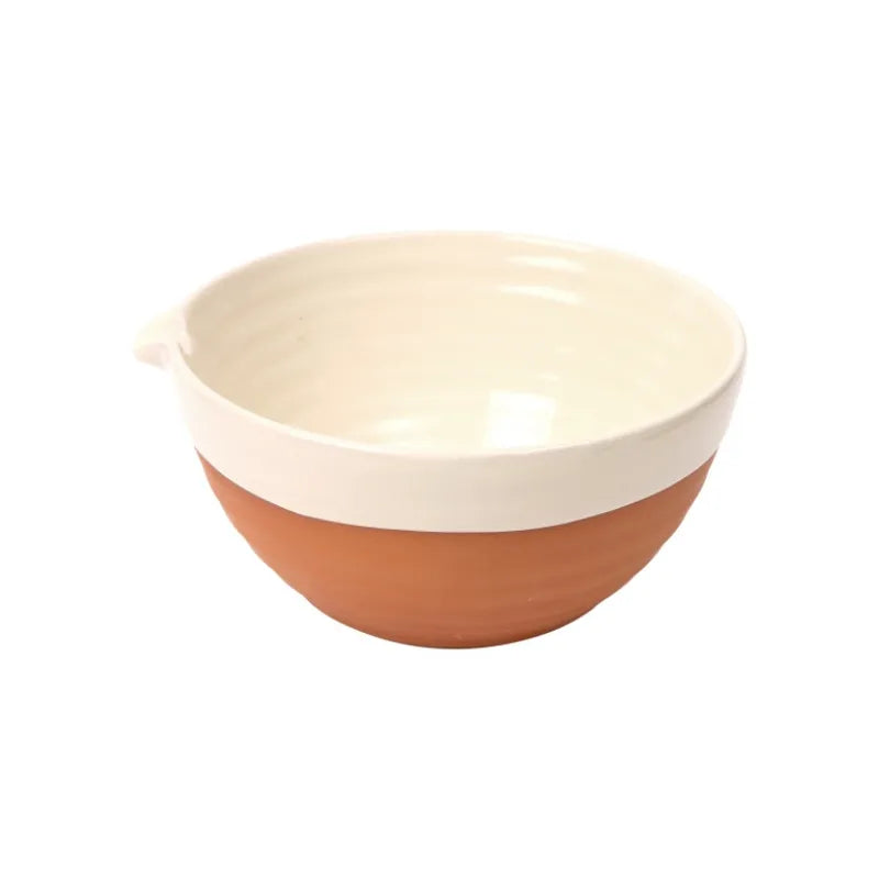 Porto Terracotta Ribbed Large Mixing Bowl