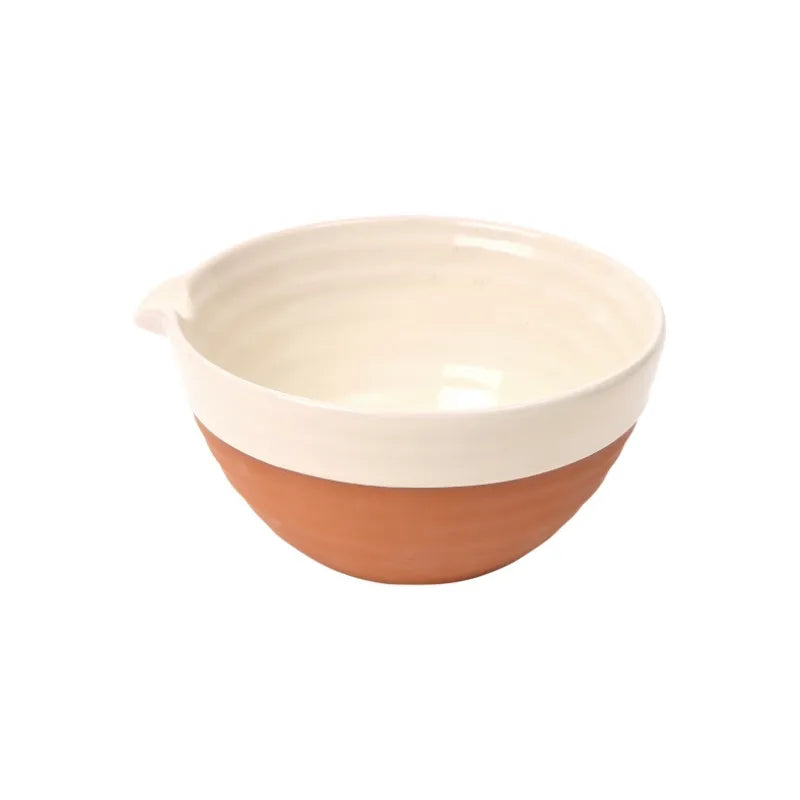 Porto Terracotta Ribbed Small Mixing Bowl