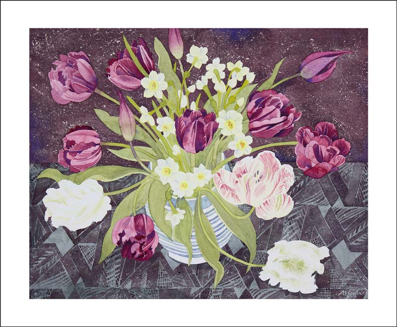 Sandler Mug with Tulips and Narcissi