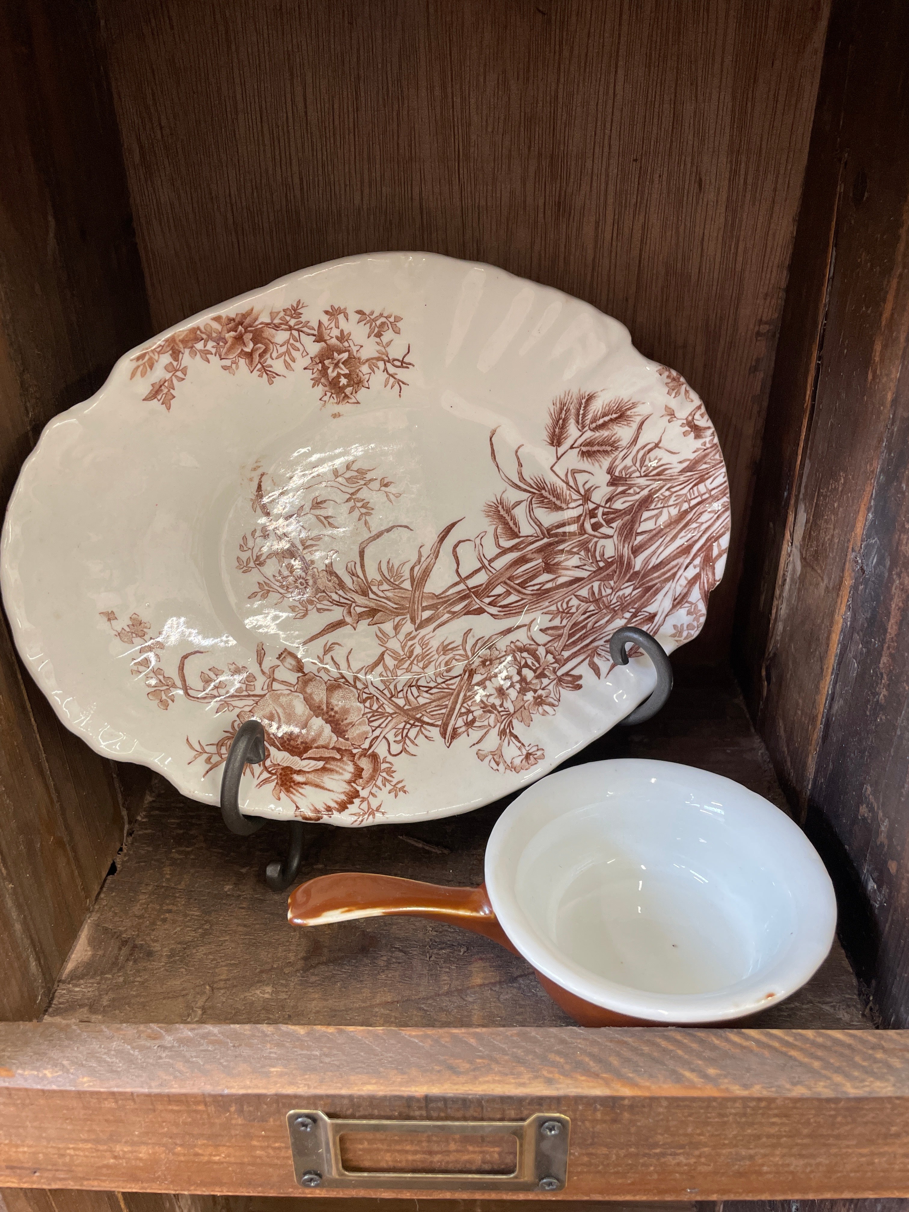 Vintage Oval Transferware Plate