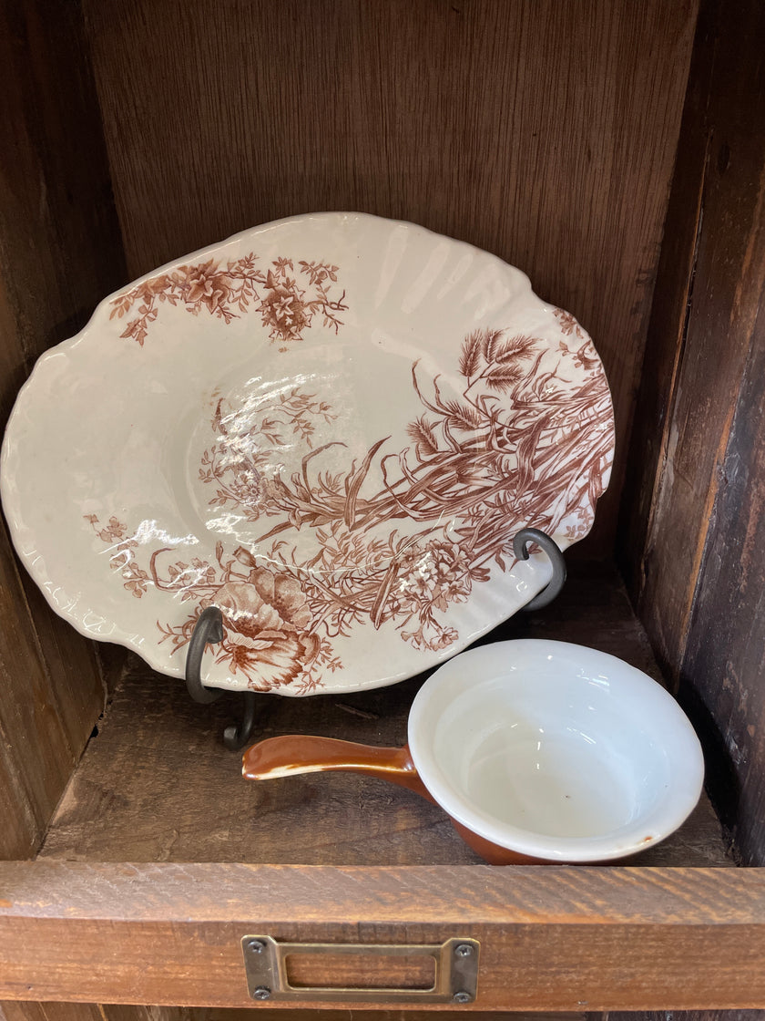 Vintage Oval Transferware Plate