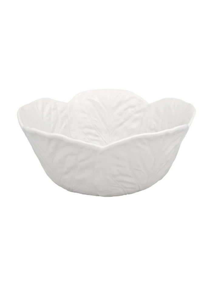 Bordallo Pinheiro Cabbage Salad Bowl 29.5cm Beige - cream cabbage ceramic bowl, NZ stockist Villarosa Maison