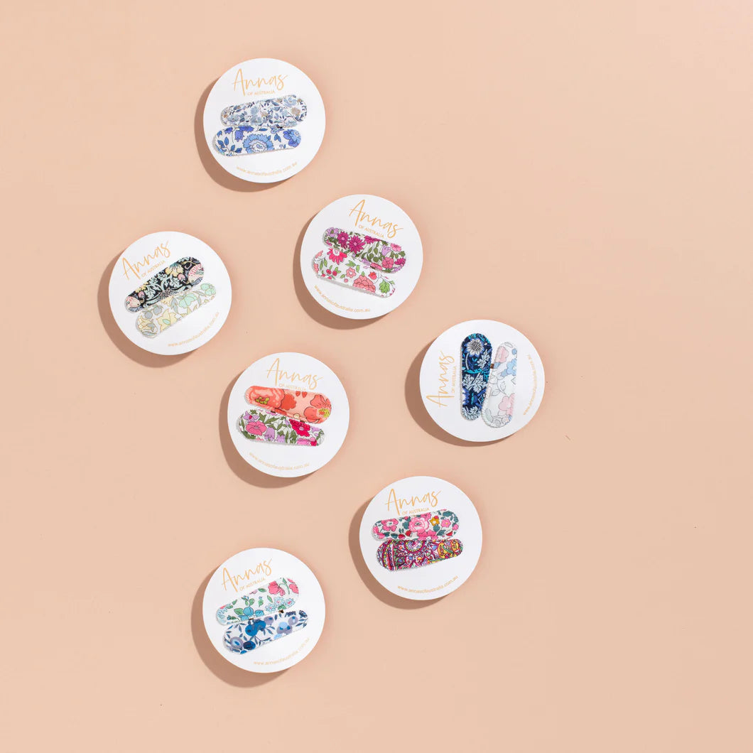 Liberty Print Cleo Clip Set by Anna's of Australia