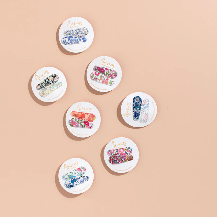 Liberty Print Cleo Clip Set by Anna's of Australia