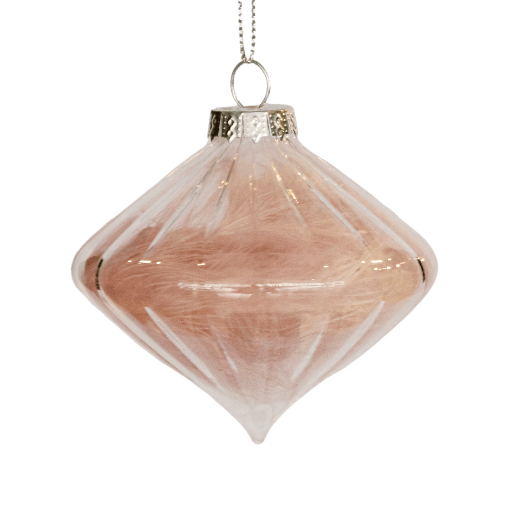 Glass Finial Pale Pink