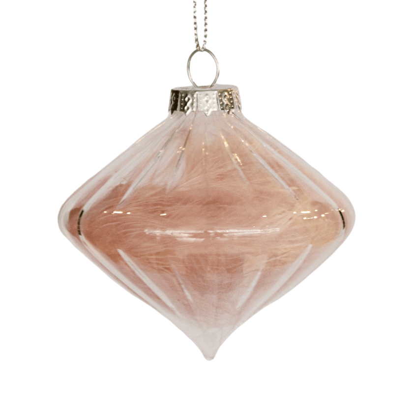 Glass Finial Pale Pink