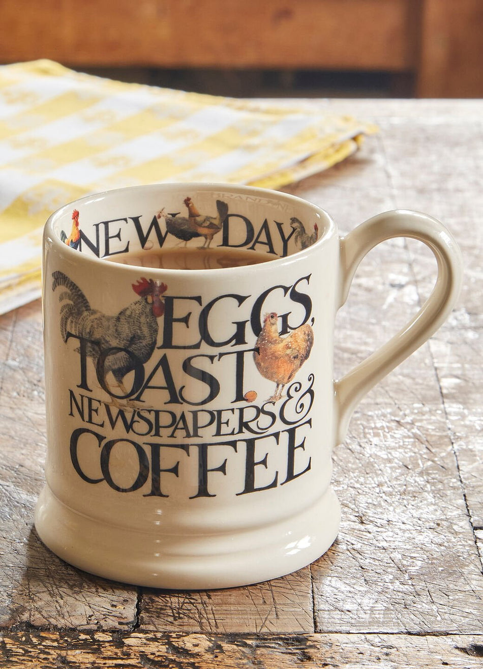 Emma Bridgewater Rise & Shine-Eggs & Toast 1/2 Pint Mug