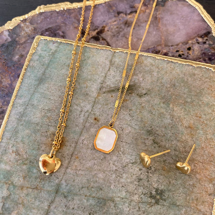 Short Chain Heart Necklace by A&C Oslo