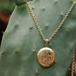 Pure Steel Necklace Gold Flower Locket by A&C Oslo