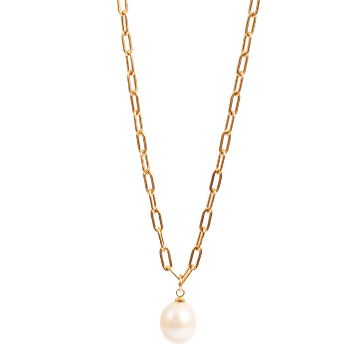 Vintage Style Necklace with Freshwater Pearl Drop by A&C Oslo