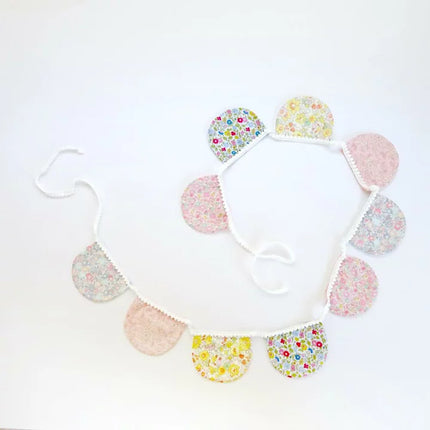 Floral Scallop Fabric Garland