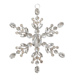 Silver Snowflake with Gems