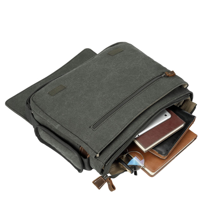 Troop Classic Flap Front Messenger Bag_Green