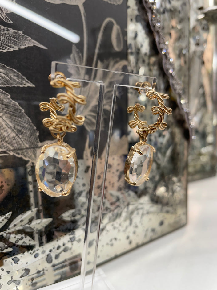 Gold and Crystal Drop by Four Corners