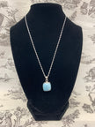 Turquoise Pendant Chain Necklace - Ziro Valley