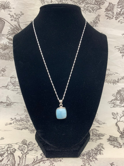 Turquoise Pendant Chain Necklace - Ziro Valley