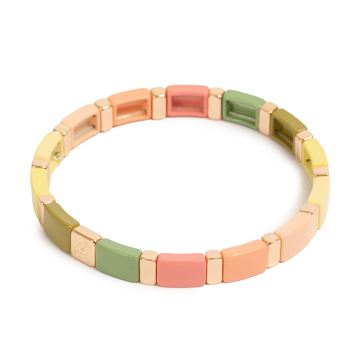 Enamel Tile Bracelet, 21cm, Morning Sun by A&C Oslo